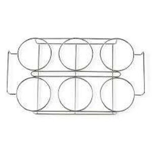 Pampered Chef Freezer Rack 100153 Silver Metal Wire Organizer 6 Slots NEW